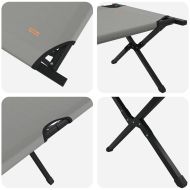 Сгъваемо къмпинг легло 2 pcs Сив 193 x 69 x 45 см