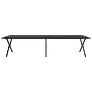 Сгъваемо къмпинг легло Черно Оксфордска тъкан