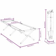 Сгъваемо къмпинг легло Зелен 210 x 80 x 46 см Оксфордска тъкан