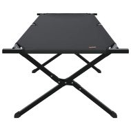 Сгъваемо къмпинг легло Черно Оксфордска тъкан