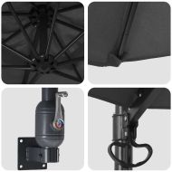 Градински парасол Антрацит и черен 248 x 248 x 148 см