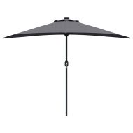 Градински парасол Антрацит 294 x 150 x 224 см текстил