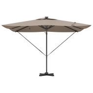 Плажен чадър Таупе 286 x 285 x 270 см Алуминий