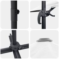 Рома Парасол Бежово 286 x 285 x 265 см Полиестер и алуминий