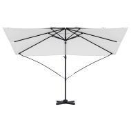 Чадър Рома с ветрило Бежов и черен 352 x 251 x 260 см