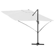 Чадър Рома с ветрило Бежов и черен 352 x 251 x 260 см