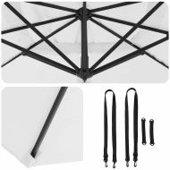 Чадър Рома с ветрило Бежов и черен 352 x 251 x 260 см