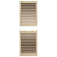 Врата за шкаф с врата 2 pcs Естествен 140.5 x 2.1 x 49.5 см