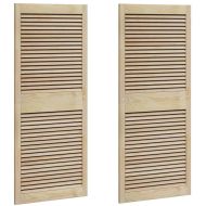 Врата за шкаф с врата 2 pcs Естествен 140.5 x 2.1 x 49.5 см