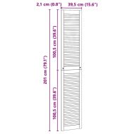 Врата за шкаф с врата Естествен 140.5 x 2.1 x 49.5 см