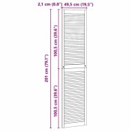 Врата за шкаф с врата Естествен 140.5 x 2.1 x 49.5 см