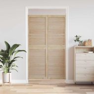 Врата за шкаф с врата 2 pcs Естествен 140.5 x 2.1 x 49.5 см