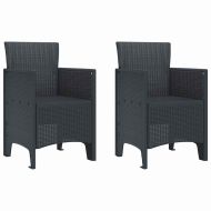 Градински стол 2 pcs Антрацит 53 x 49 x 85 см PP