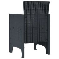 Градински стол 2 pcs Антрацит 53 x 49 x 85 см PP