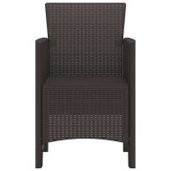 Градински стол 2 pcs Кафяво 53 x 49 x 85 см PP