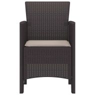 Градински стол 2 pcs Кафяво 53 x 49 x 85 см PP