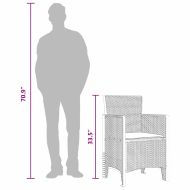 Градински стол 2 pcs Кафяво 53 x 49 x 85 см PP