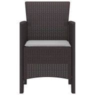 Градински стол 2 pcs Кафяво 53 x 49 x 85 см PP