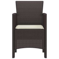 Градински стол 4 pcs Кафяво 53 x 49 x 85 см PP