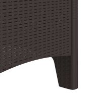 Градински стол 4 pcs Кафяво 53 x 49 x 85 см PP