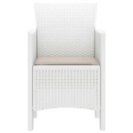 Градински стол 4 pcs Бяло 53 x 49 x 85 см PP