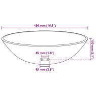 Мивка от закалено матирано стъкло, 42 см