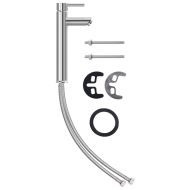 Мивка за баня с кран и сифон, матирано закалено стъкло