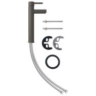 Мивка за баня с кран и сифон, матирано закалено стъкло