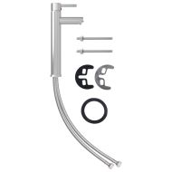 Мивка за баня с кран и сифон, матирано закалено стъкло