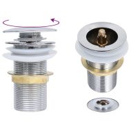 Мивка за баня с кран и сифон, кафяво закалено стъкло