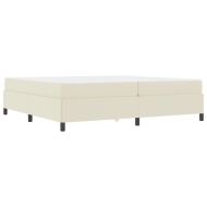 Рамка за легло с матрак Крем 200 x 200 cm текстил