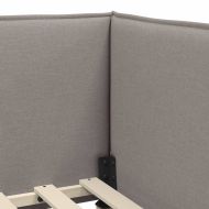 Ъглова рамка за легло с таблото Таупе 100 см x 200 см Кадифе