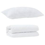 Комплект завивки с възглавница 2 pcs Бяло Микрофибър