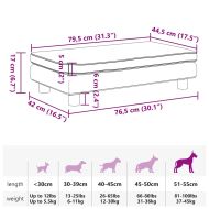 Кучешко легло с разширение тъмносиво 100x50x30 см кадифе
