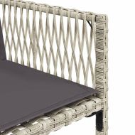 Градински комплект от 13части с възглавници светлосив полиратан