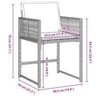 Комплект за хранене в градината 5 pcs Светлосиво полиратан