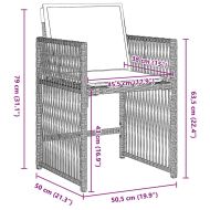 Комплект за хранене в градината 5 pcs Светлосиво полиратан