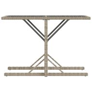 Бистро комплект с възглавници 3 части светлосив полиратан