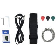 Електрическа бас китара начинаещи с калъф черна 4/4 46"