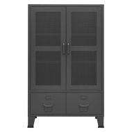 Индустриален скрин за съхранение, антрацит, 70x40x115 cм, метал