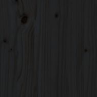 Рамка за легло, черна, бор масив, 75x190 см, Small Single