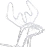 Коледни фигури на елени, 3 бр, топло бяло, 76x42x87 см