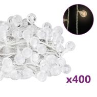 Светещи топки стрингове 40 м 400 LED топло бели 8 функции