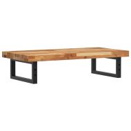 Стенен рафт за мивка, стомана и масивно дърво акация