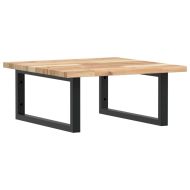 Стенен рафт за мивка, стомана и масивно дърво акация