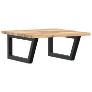 Стенен рафт за мивка, стомана и масивно дърво акация