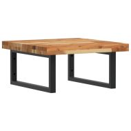 Стенен рафт за мивка, стомана и масивно дърво акация