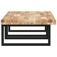 Стенен рафт за мивка, стомана и масивно дърво акация