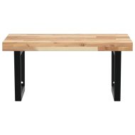 Стенен рафт за мивка, стомана и масивно дърво акация