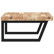 Стенен рафт за мивка, стомана и масивно дърво акация